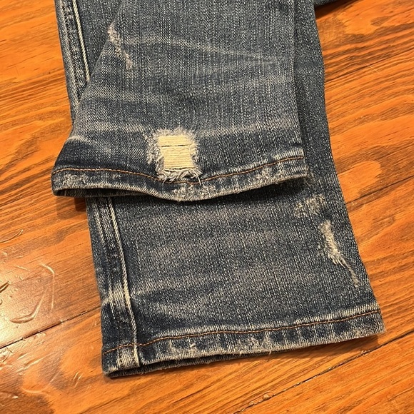 Madewell Slim Straight Jeans Blue Distressed Button-Front Edition size 25 - Picture 13 of 16